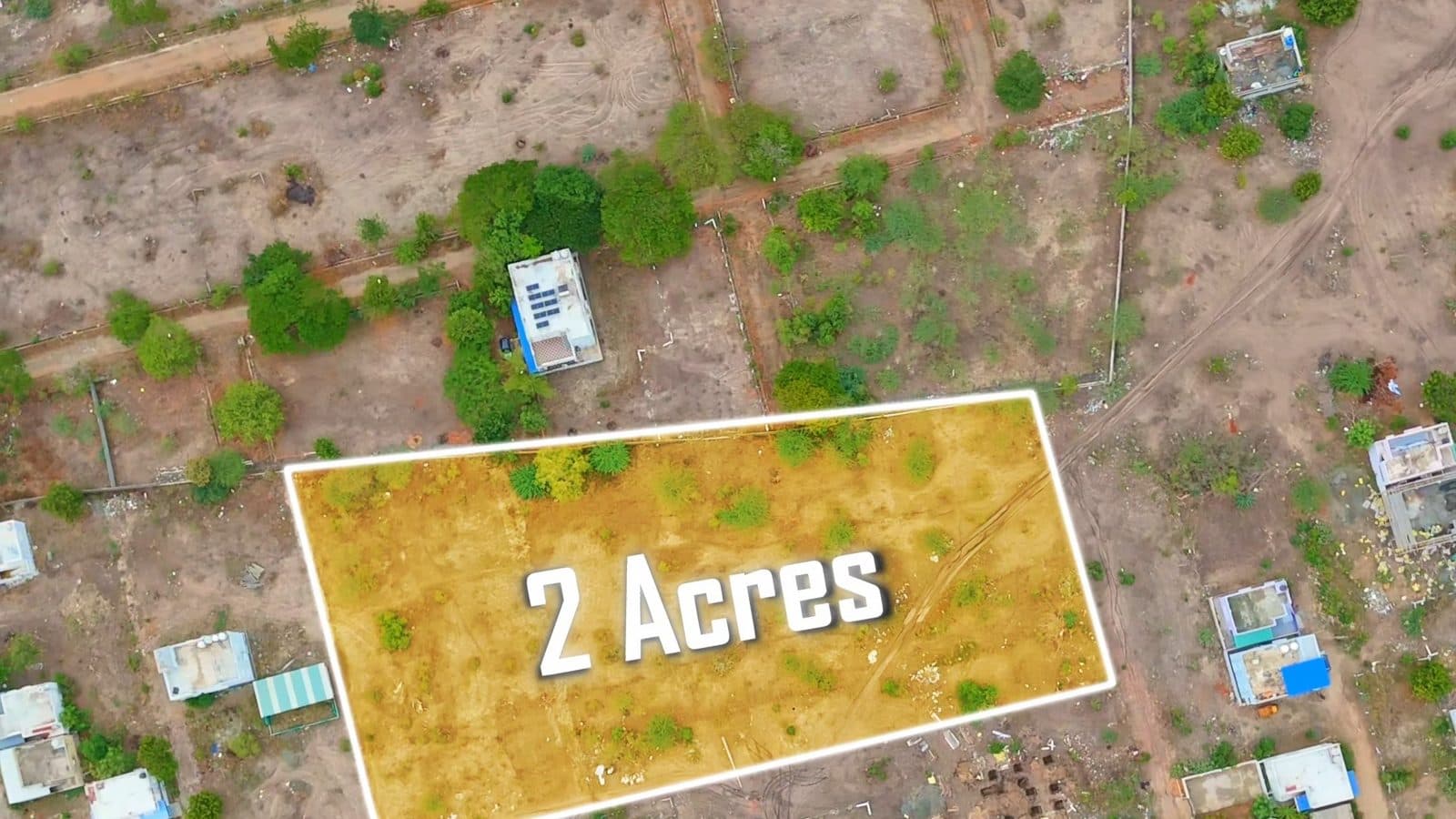 A land boundary marked on aerial video in Coimbatore, filmed by Gmore