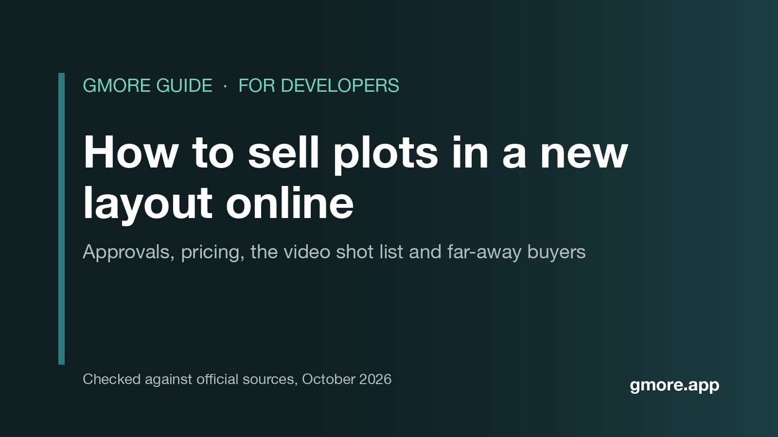 How to sell plots in a new layout online: a Gmore guide for property developers
