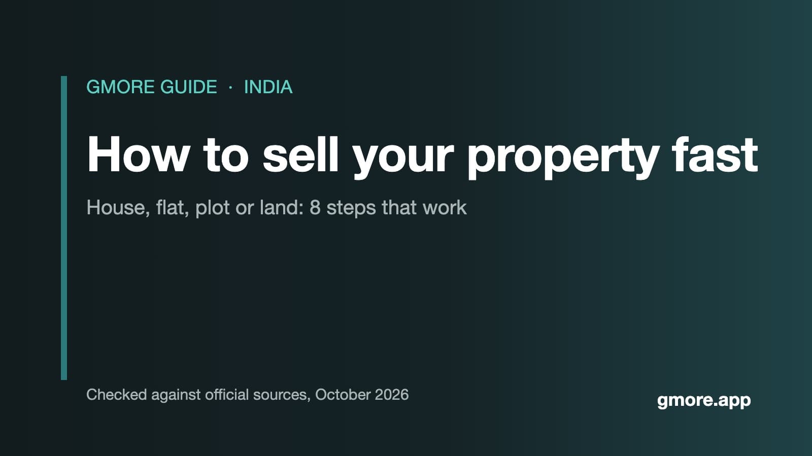 How to sell your property fast in India: 8 steps that work