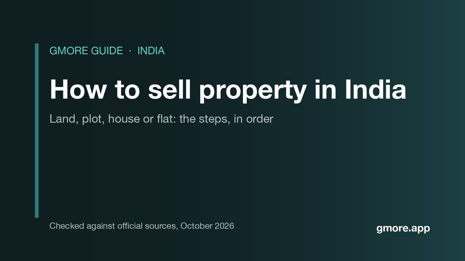 How to sell property in India: the steps, in order